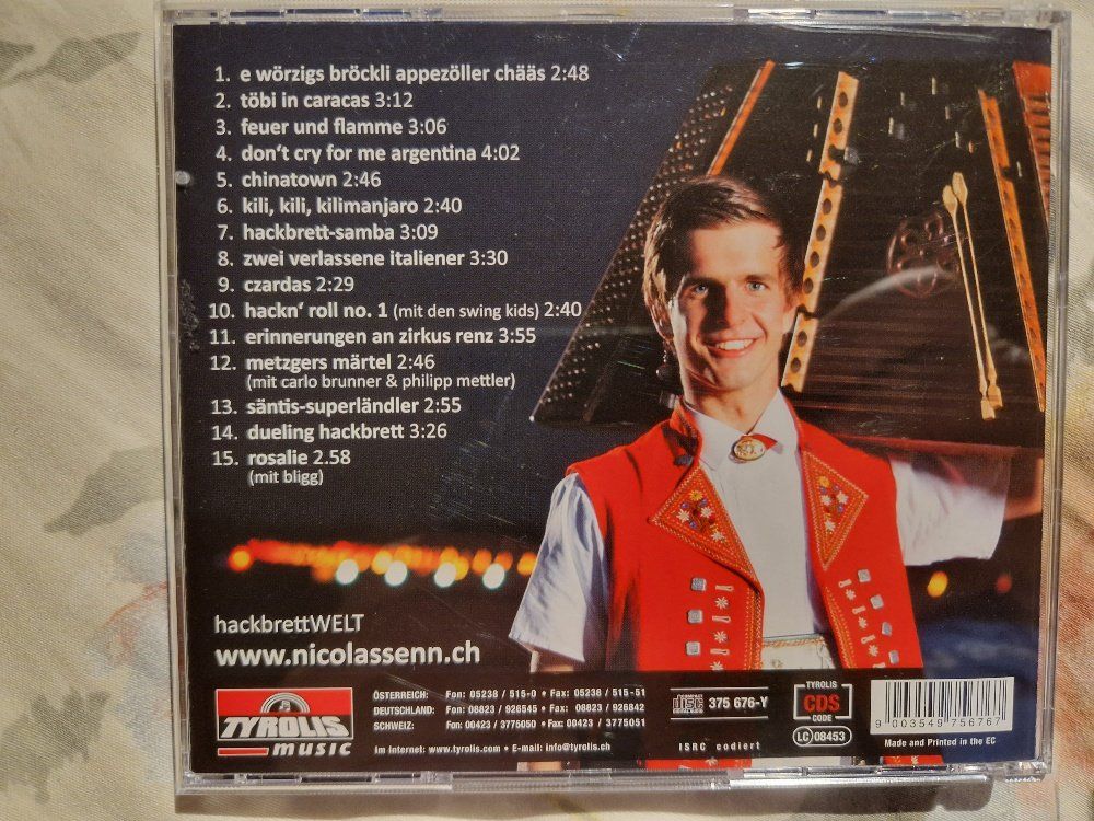 CD: Nicolas Senn: Hackbrettwelt - Signiert! – Usato da Brittnau venduto da Zibu 3