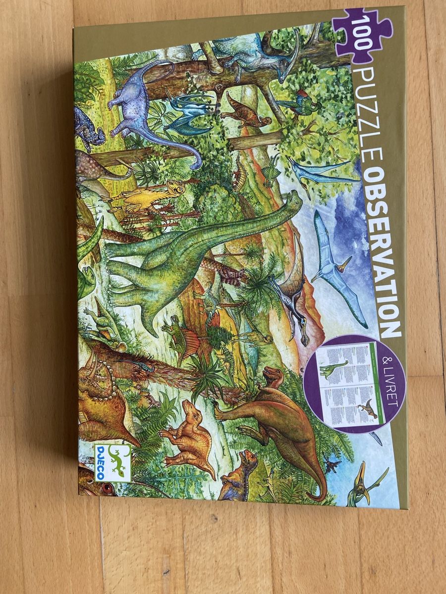 Djeco Puzzles: Dinosaurier Puzzle Observation Djeco 100 Teile – Gebraucht aus Zürich von Lilabalu65