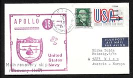 USA Sonderbrief Apollo 15 Bergung USS Kawishiwi 7.8.1971