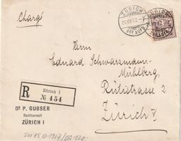 Zu. Nr. 85 auf R-Brief