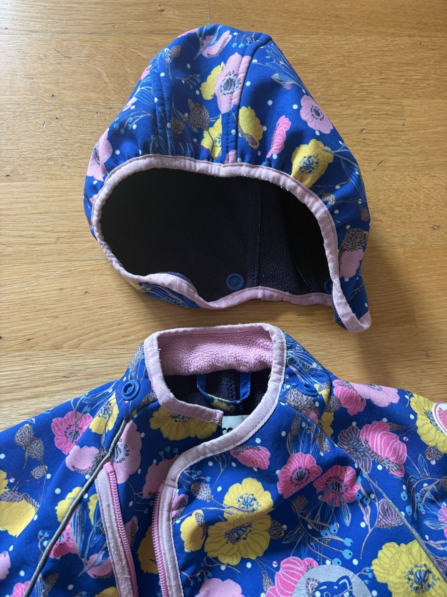 Tute: Racoon Softshell Overall Blumen blau neuwertig – Usato da Oberentfelden venduto da Perle333 2