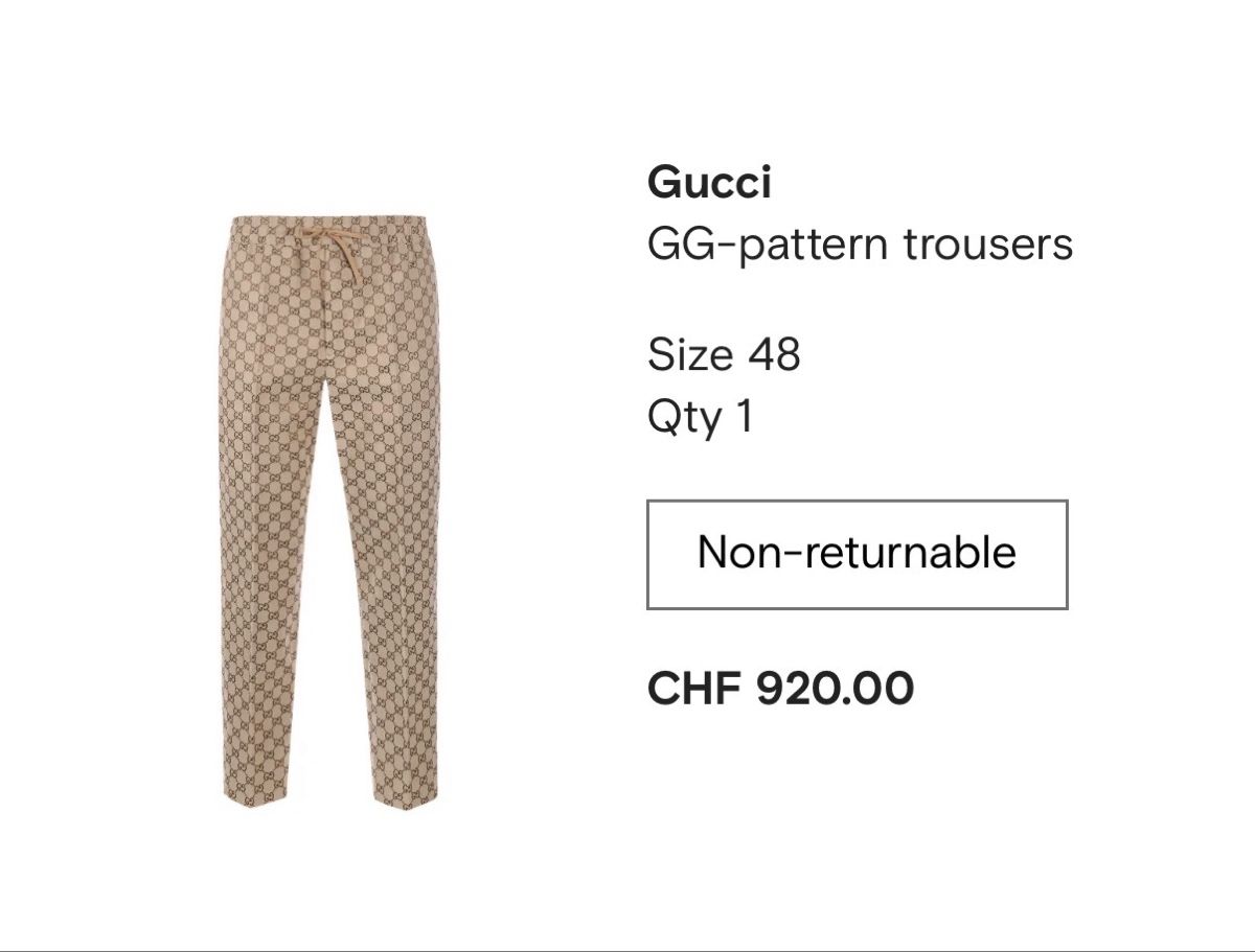 Gucci Pantaloni: Gucci Hose – Nuovo (secondo la descrizione) da Sevelen venduto da daVinci02 2