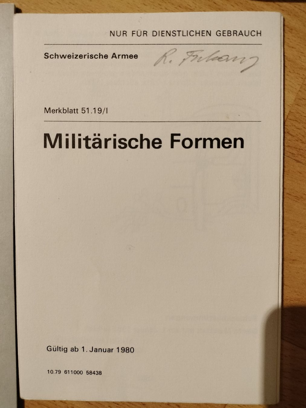 Schweizer Armee Documenti: Schweizer Armee Militär Reglemente – Usato da Schwanden Sigrisw venduto da Wibe81 3