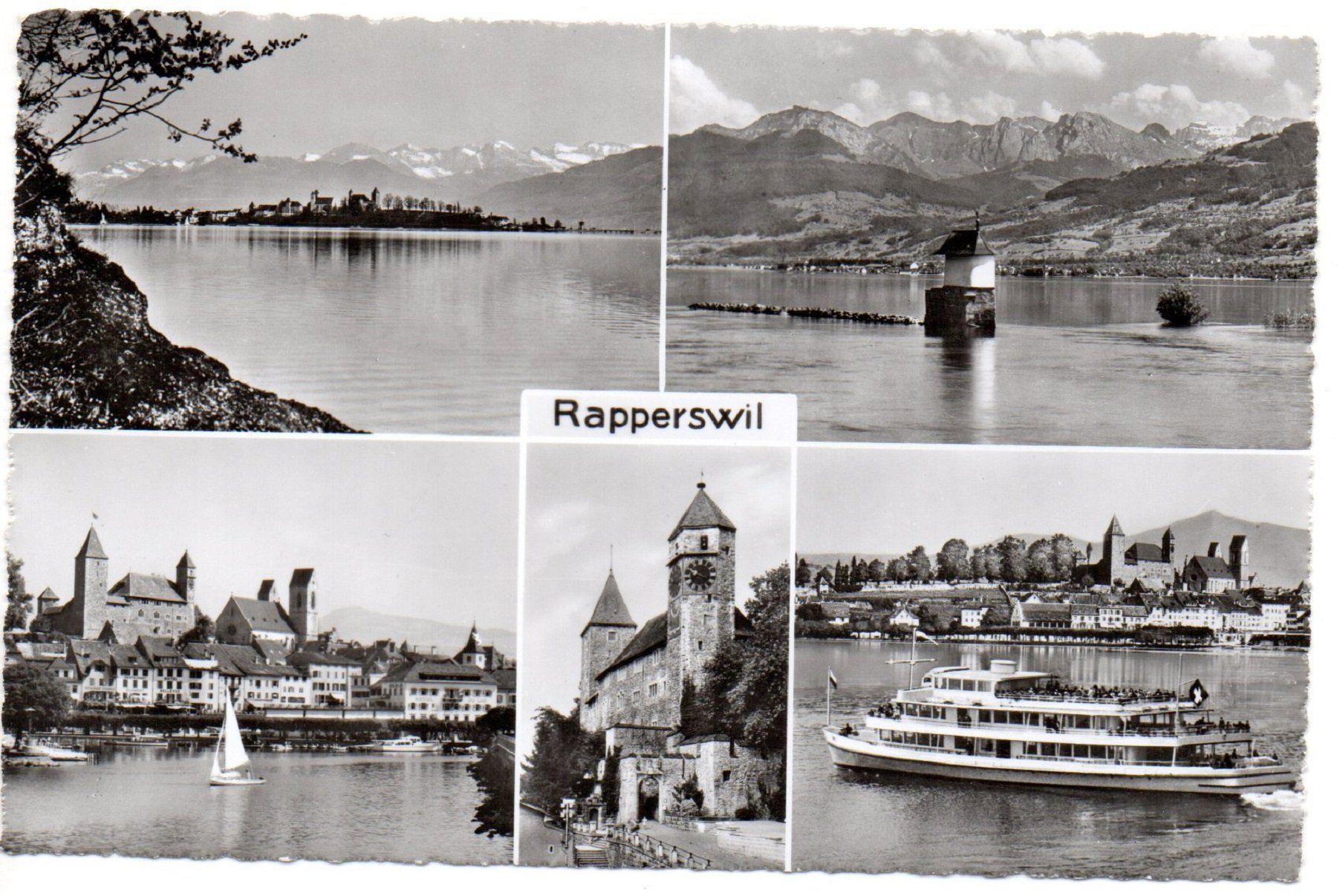 Ansichtskarten: RAPPERSWIL 5 Ansichten, Schiff – Neu (gemäss Beschreibung) aus Jona von philajona