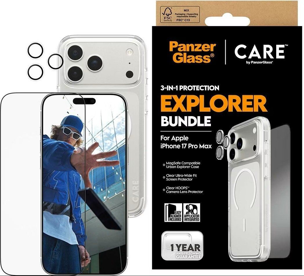 Panzerglass Cover & Protezioni schermo: PanzerGlass 3-in-1 Explorer Set Apple iPhone 17 Pro Max – Nuovo e nell'imballaggio originale da Bottmingen venduto da Sstudios 1