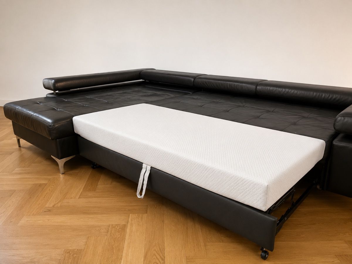 Divani: Brown espresso sofa bed in leather – Usato da Basel venduto da mon_2l8z 2