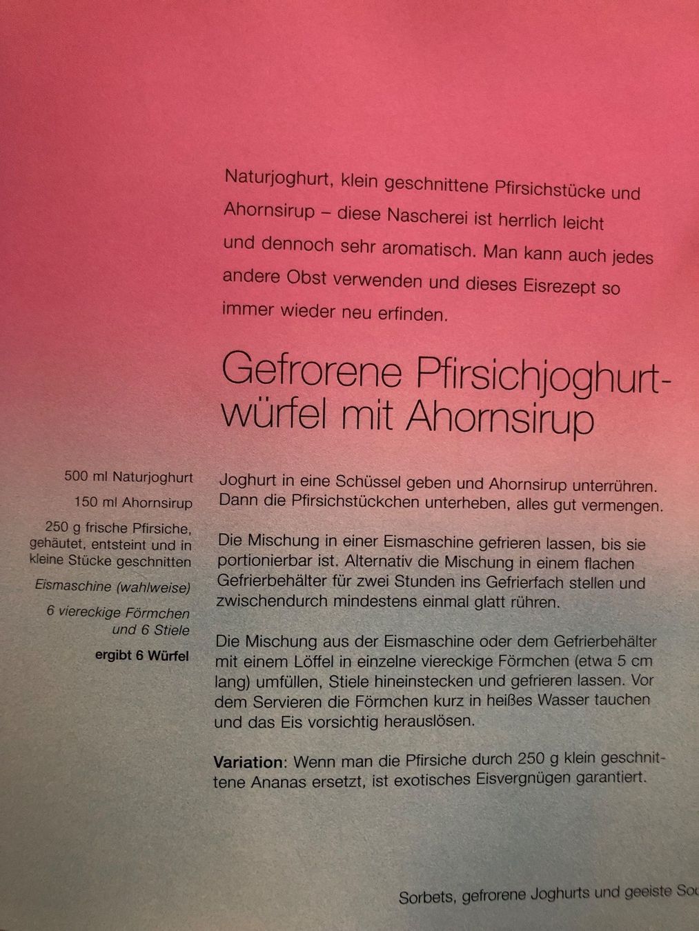 Libri: Eis - Fruchteis, Sorbets, Granités, Eis am Stiel – Usato da Pfäffikon ZH venduto da Wacardo 6