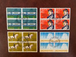 1982 Sonderpostmarken II 4erblock ET-Stempel