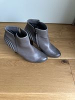Paul Green Echtleder Stiefeletten Grau Gr. 39