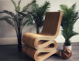 4 Schaise WIGGLE Snake Rattan/Rotin 70's 4 chaises