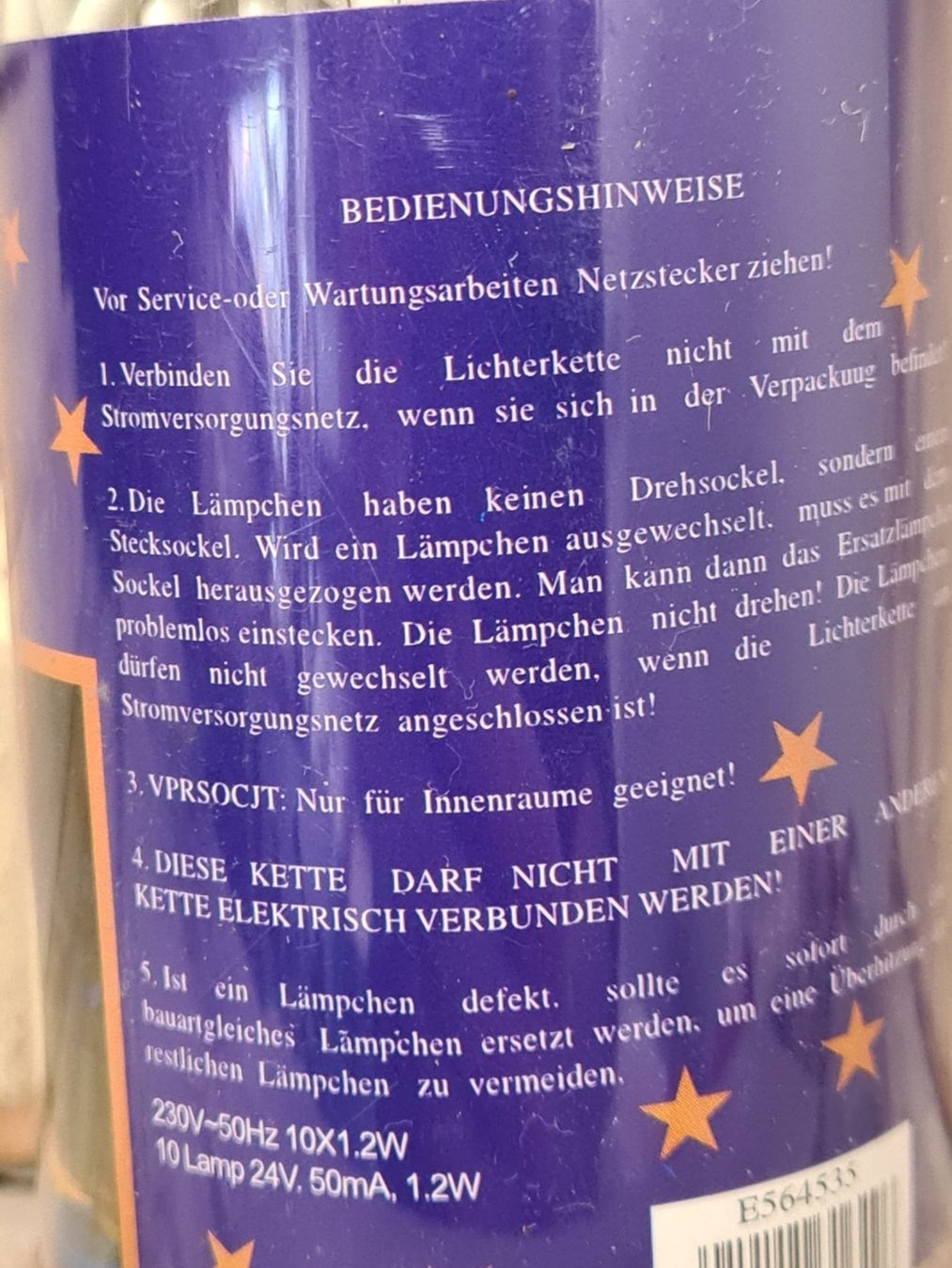 Ghirlande e barre luminose: Elektrische Lichterkette warmweiss – Usato da Amriswil venduto da kleindeko 1
