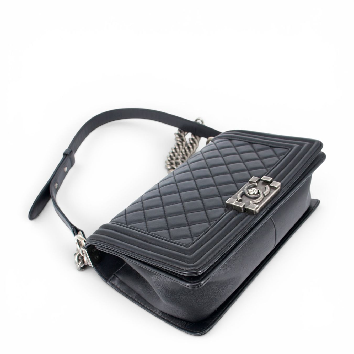Chanel Borse da donna: Chanel Medium Boy schwarz RHW – Usato da Binningen venduto da Designerlabels 7