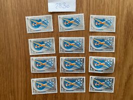 24Fr Postfrische ungestempelte Flugpost Frankaturware Lot