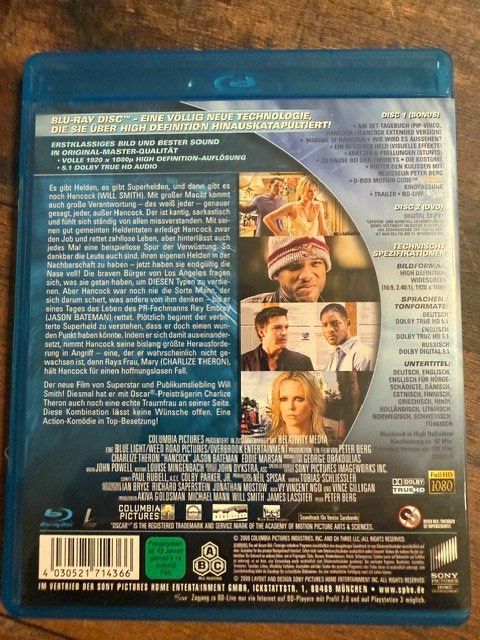 Alle DVDs: HANCOCK - EXTENDED VERSION **** WILL SMITH & CHARLIZE THERON – Neu (gemäss Beschreibung) aus Wollerau von NERO7000 1
