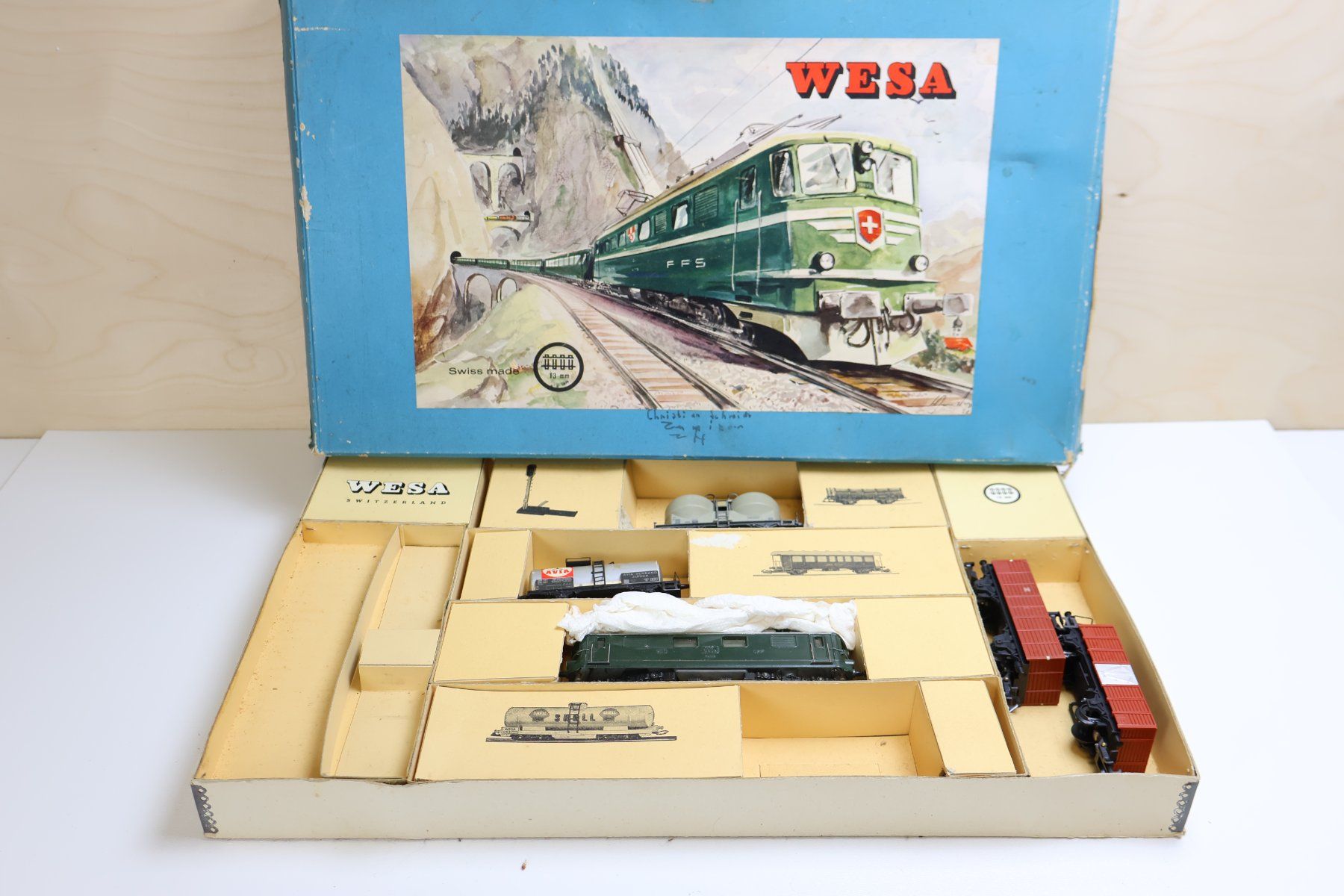 Wesa Modellini di ferrovie: WESA SBB Re 4/4 E-Lok & Güterzug Set - OVP – Usato da Winterthur venduto da Monstera 6
