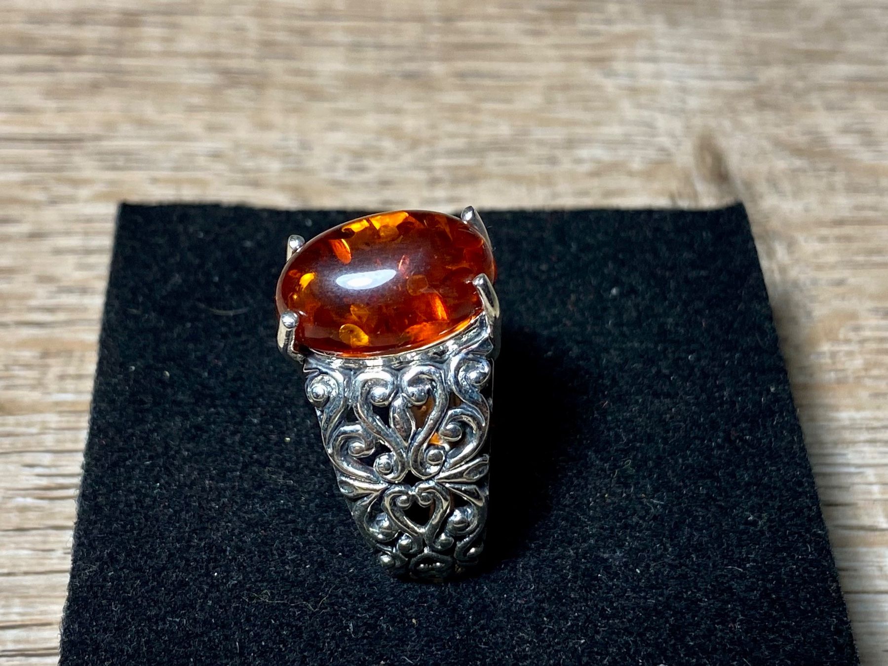 Ringe: Orientalischer Silber 925 Ring mit Cognac Bernstein – Neu und originalverpackt aus Laax von Kiki_Kingdom3 9