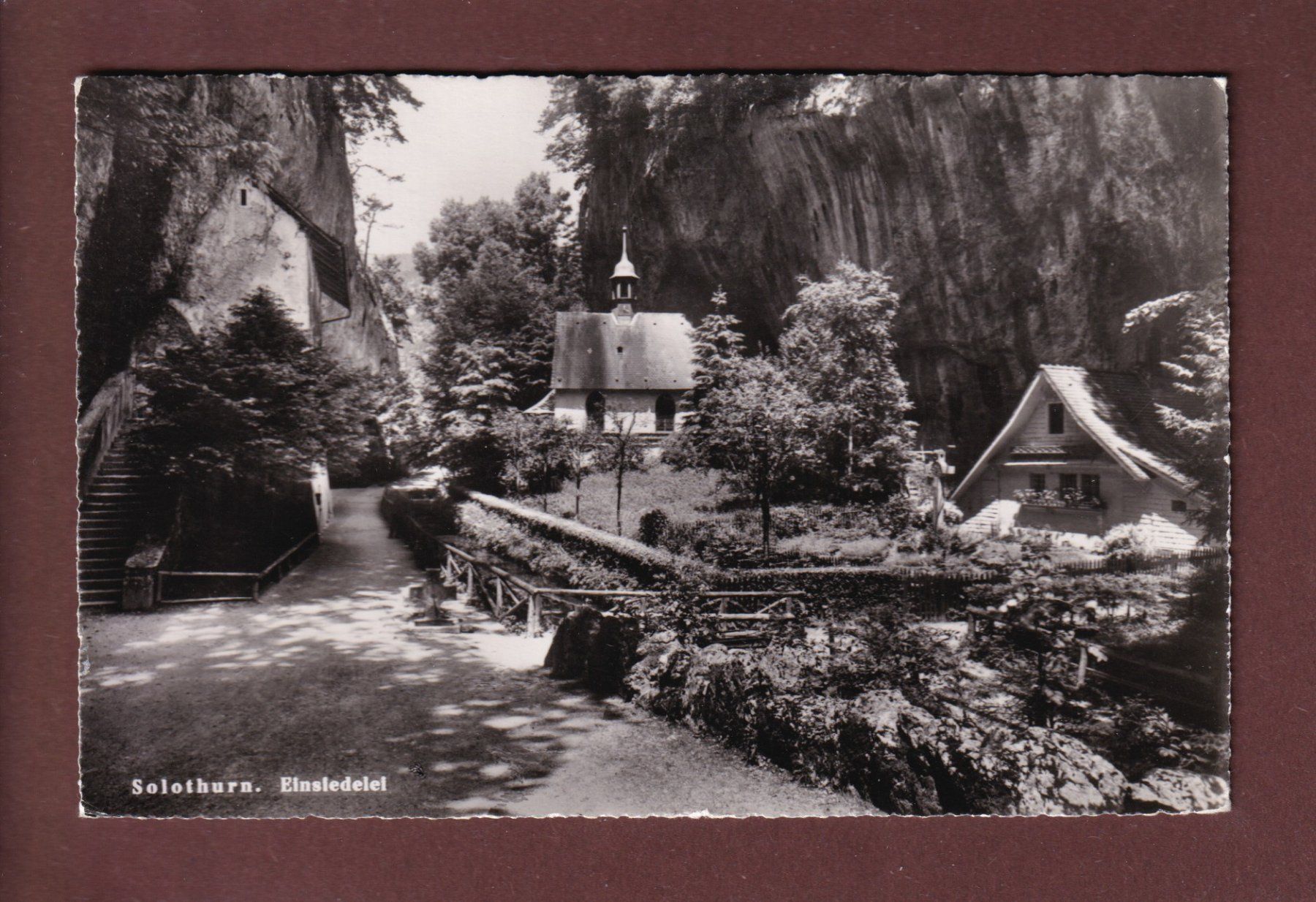 Cartoline postali: SOLOTHURN - Einsiedelei - 1954 – Usato da Pully venduto da nicecards