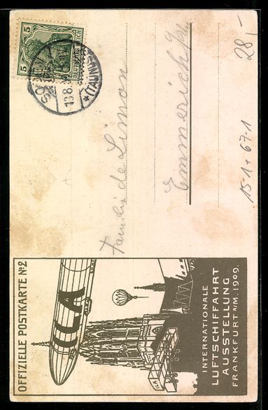 Cartoline postali: Frankfurt a. M., Internationale Luftschi – Usato da Berlin venduto da bartko-reher 1