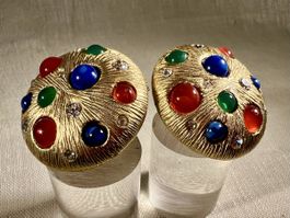 Sublimes boucles d'oreilles clips vintage 80s CRAFT©