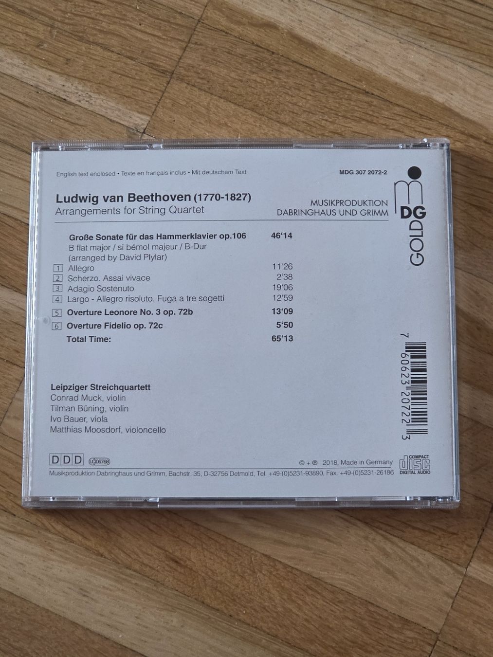 CD: CD: Beethoven: Hammerklavier Sonate / Leonore Overtures – Usato da Aesch BL venduto da immon 1