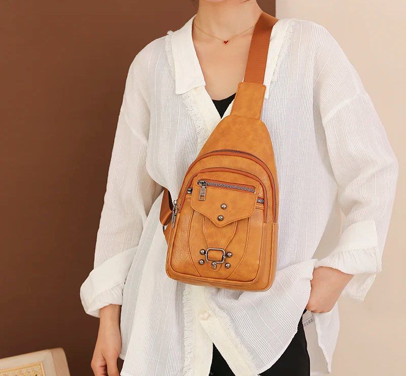 Borse: Multifunktionale Umhängetasche Retro aus PU-Leder – Nuovo e nell'imballaggio originale da Lausanne venduto da FASHION-WORLD-SHOP