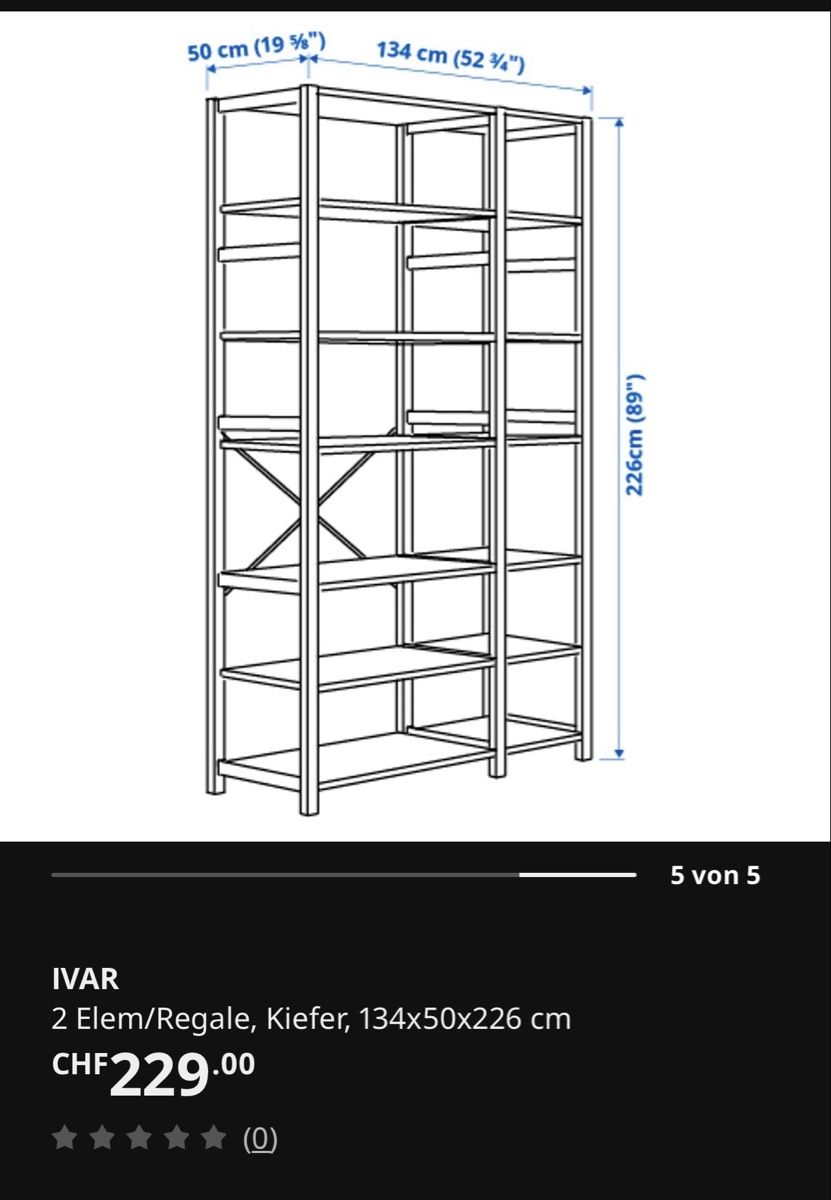 Ikea Regale: Offenes Regal / Schrank/ IVAR – Gebraucht aus Winterthur von lue_sqt9 2