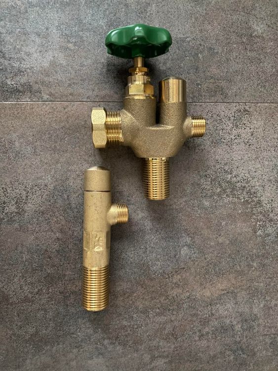 Eckventil 1/2 Zoll Doppelt - Edelstahl Absperrventil Für WC, Waschbecken & Warmwasserbereiter