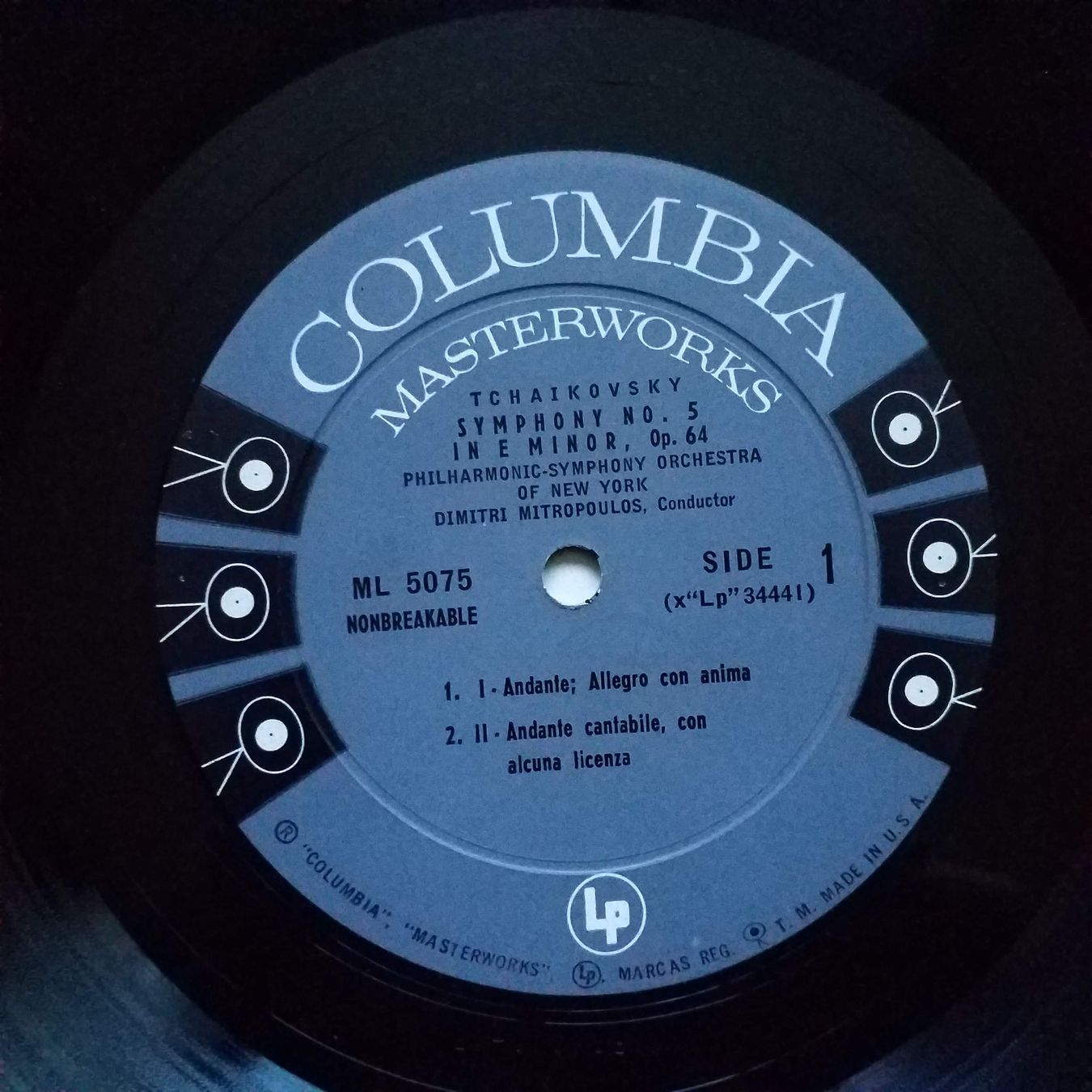 Schallplatten: TCHAIKOVSKY (Mitropoulos),  symphony 5 - US 1958   +++++ – Gebraucht aus Yverdon-les-Bains von Jacotreut 2