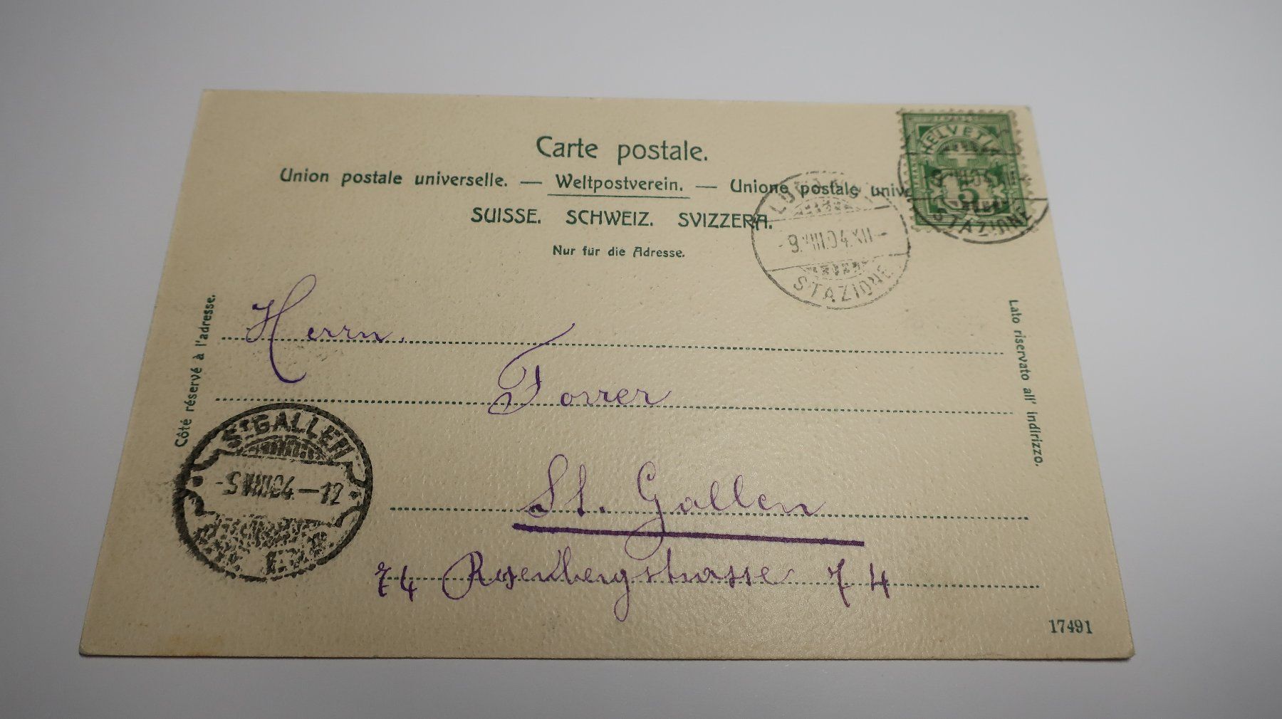Cartoline postali: Lugano  1904 – Usato da Cormoret venduto da Pascalll2001 3