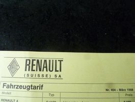 Renault Preisliste Nr. 454 - März 1968