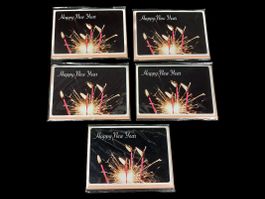 LUMINARIA 5er Set Grusslicht Karten - New Year