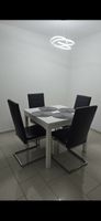 Esstisch ausziehbar mit 4 Stühlen 90-160 x 90