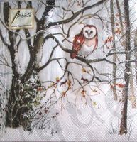 Serviette winter owl (t343) 2Stk.