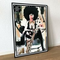 Vintage Jazz Night Pop Art Kunst Studio 54 Bild Saxophon
