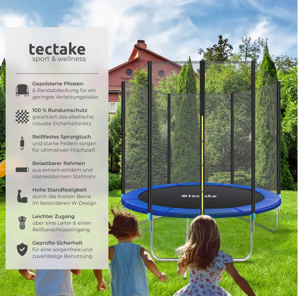 Trampolini: Gebrauchtes Trampolin von tectake Garfunky, Durchm.244cm – Usato da Zürich venduto da Jbuehler777 3