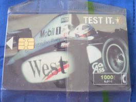 Telefonkarte West McLaren Mercedes gebraucht 1000 PTA