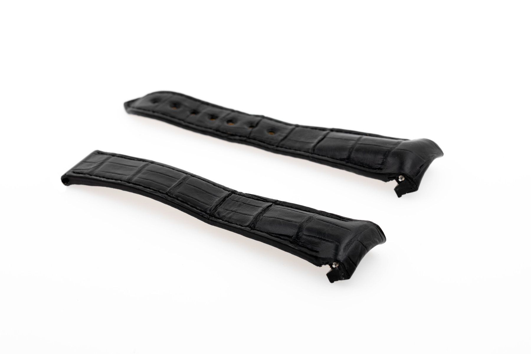 Omega Armbänder & -reifen: Omega Planet Ocean black leather strap 22mm – Neu (gemäss Beschreibung) aus Epalinges von bracelet123