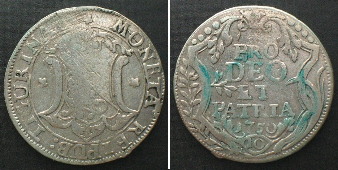 Alle Münzen: ZÜRICH 10 Schilling 1750 Silber – Gebraucht aus Riehen von sesambestcoins2004