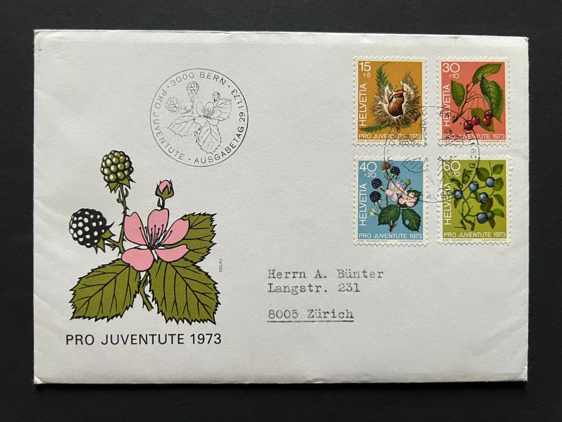 Alle Briefmarken: Pro Patria FDC 1973 (E1668) – Gebraucht aus Hinwil von Sidi4