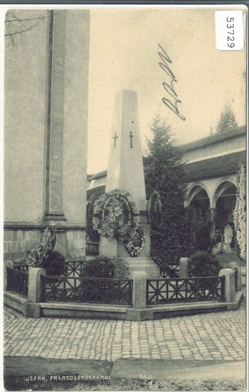 Cartoline postali: Luzern - Franzosendenkmal – Usato da Ettingen venduto da Kartenplanet