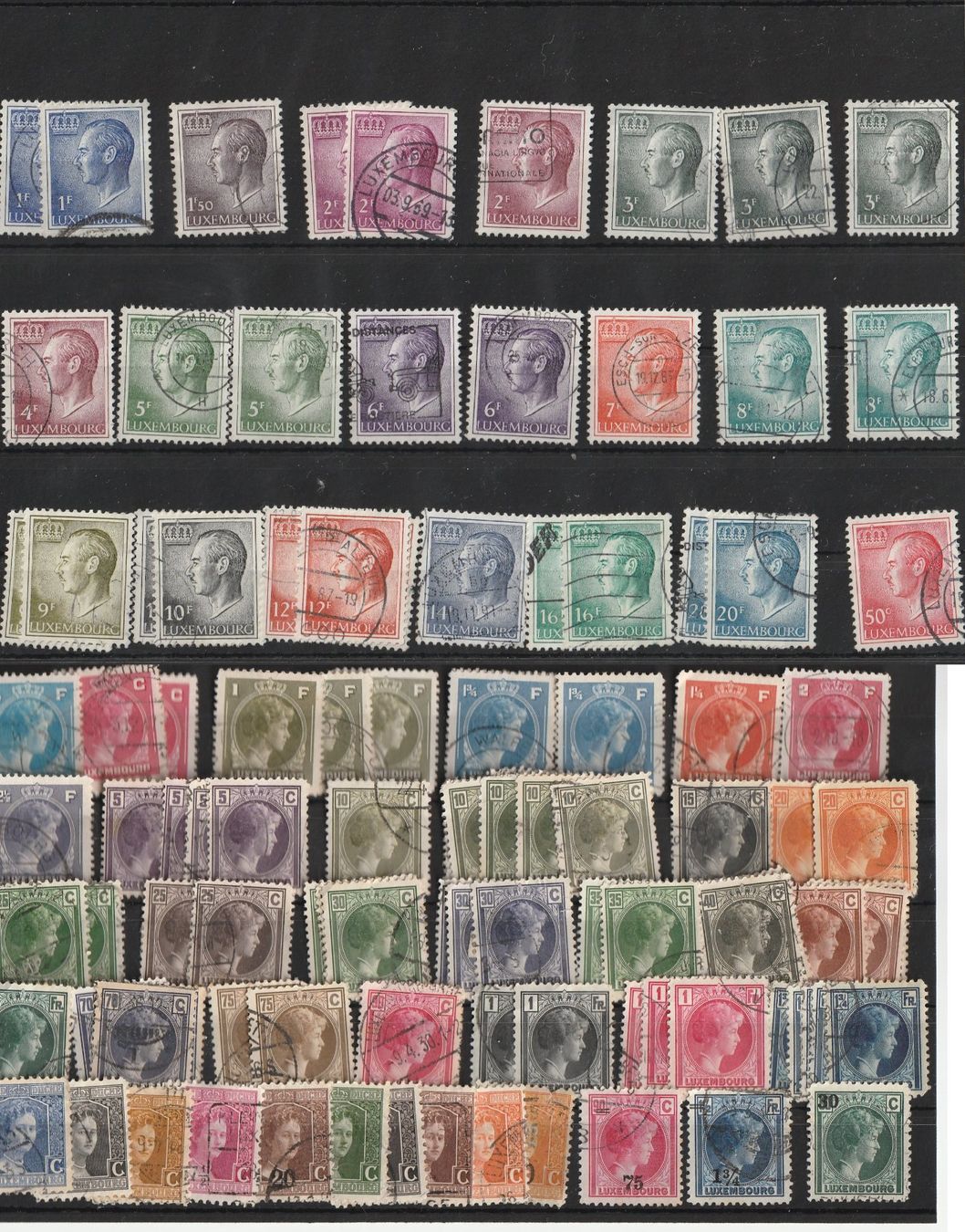 Alle Briefmarken: Luxemburg - Anciens timbres – Gebraucht aus Carouge GE von Crystal_Energy