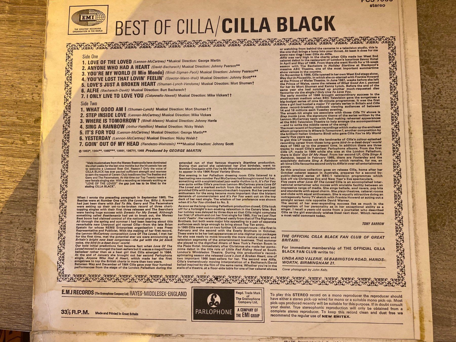 Dischi in vinile: Cilla Black - Best of – Usato da Clarens venduto da Surcouf91 1