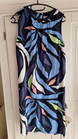 Street One Sommerkleid, Gr. 36, Blau-weiss gemustert