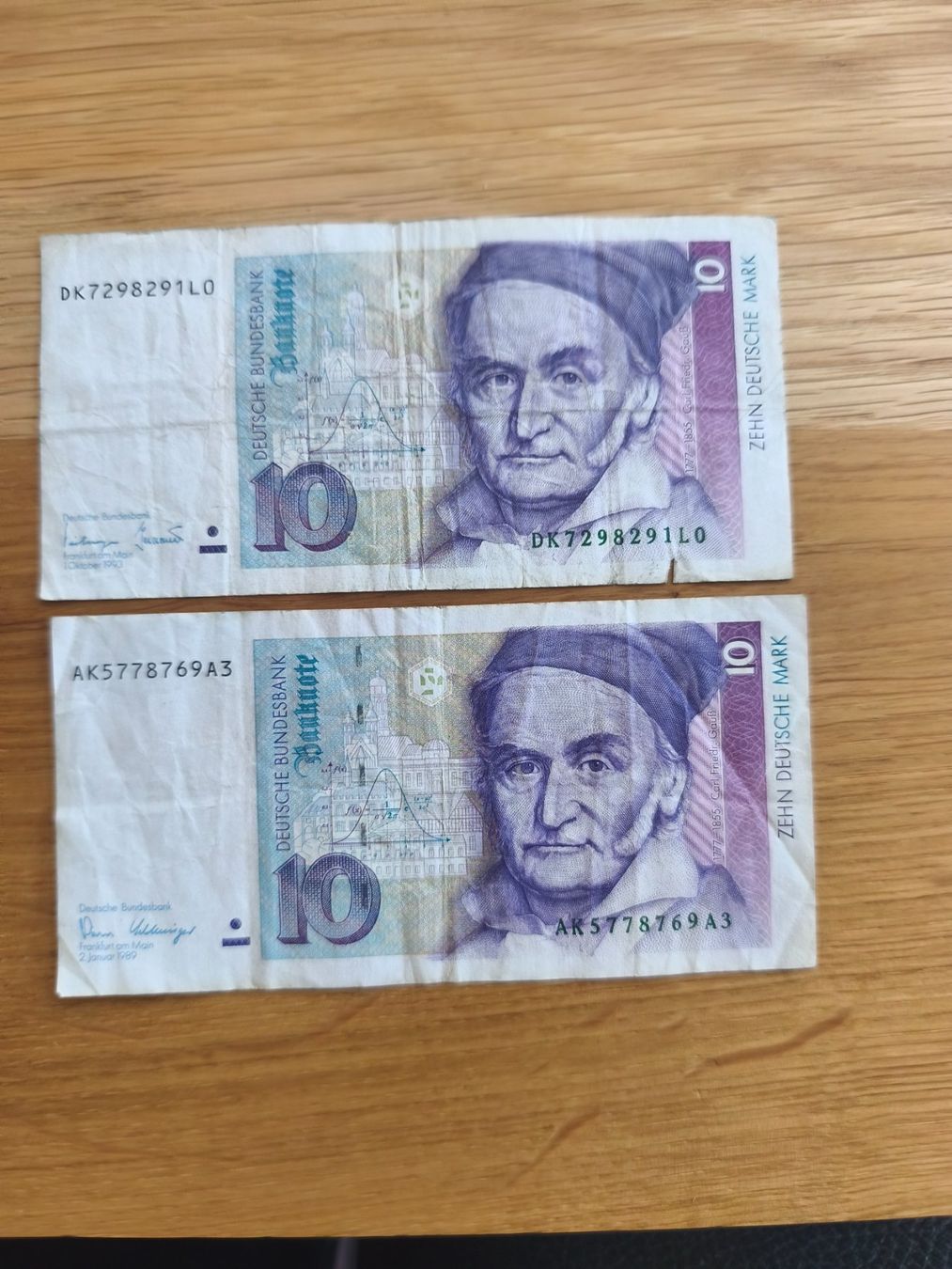 Banknoten: 10 Deutsche Mark Banknoten – Gebraucht aus Rubigen von HEIDA_82 1