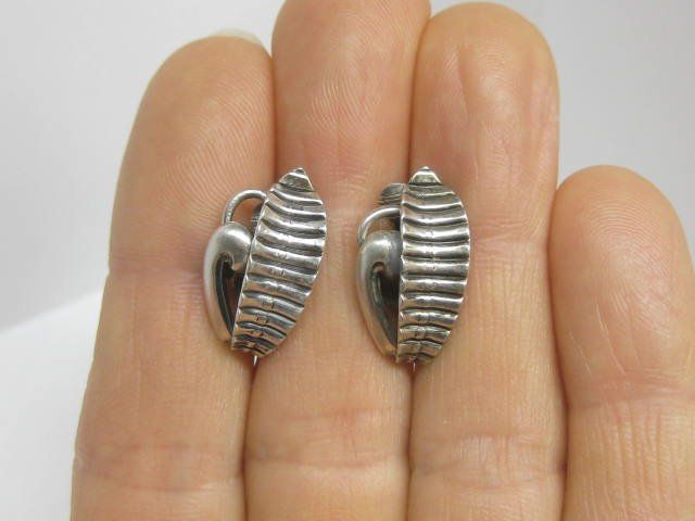 Orecchini pendenti & Orecchini a lobo: Antik Ohrringe Ohrclips Silber 835 Blatt – Usato da Ermatingen venduto da Decovin 1