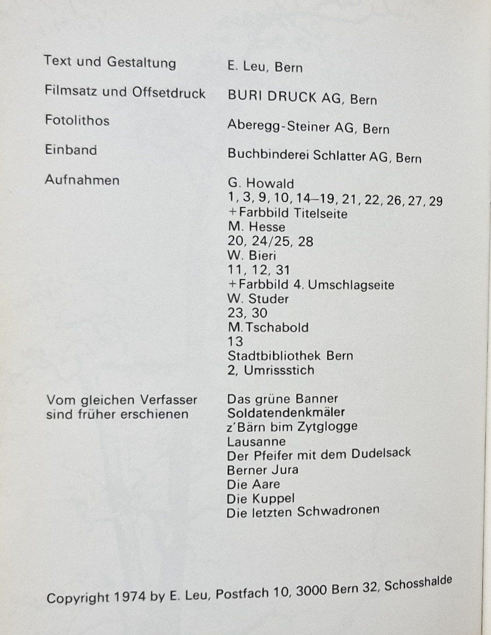 Libri: ROSENGARTEN: der schönste Aussichtspunkt auf Bern – Usato da Bern venduto da Mattthias 6
