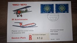 Swissair 50 Jahre Geneve - Paris 15.11.1970