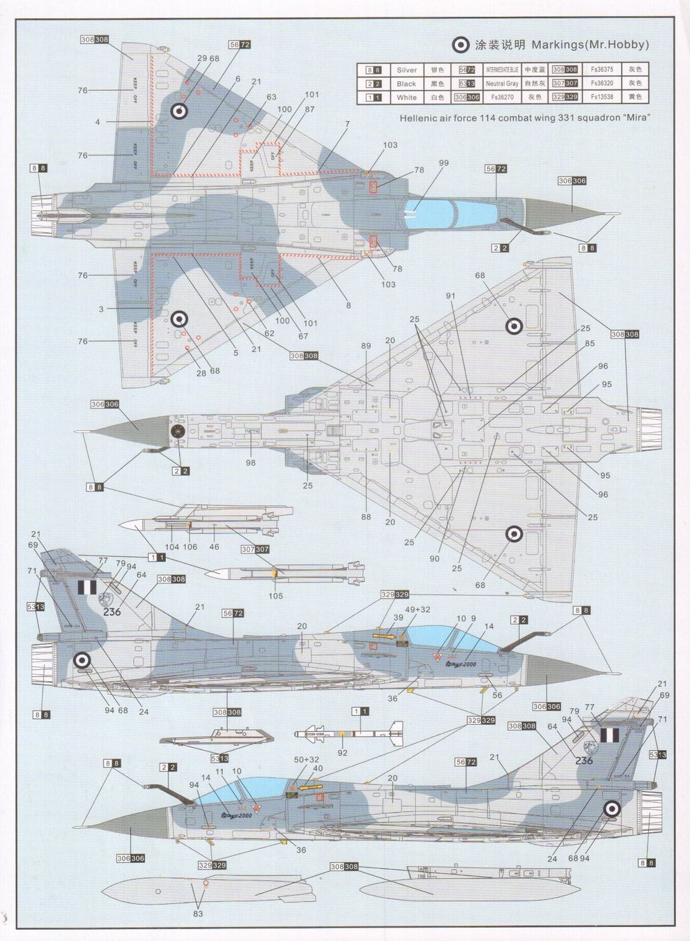 Kit di modellismo & Modellini statici: 1/72 Mirage 2000C Dream Model 720025 – Nuovo e nell'imballaggio originale da Sion venduto da mika-0926 3