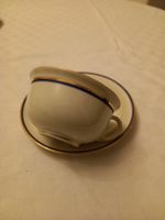 Antik 4er Bohemia Royal Ivory Teetessaen mit goldenrand