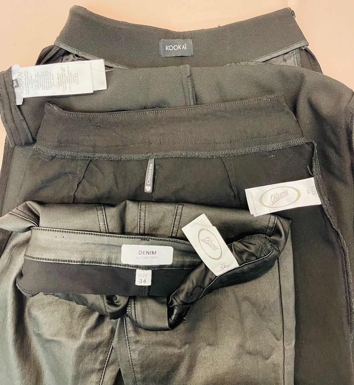 Pantaloni: 3 Hosen, Büro-Look, Schwarz/Grau – Usato da Olten venduto da ELHANDEL 4